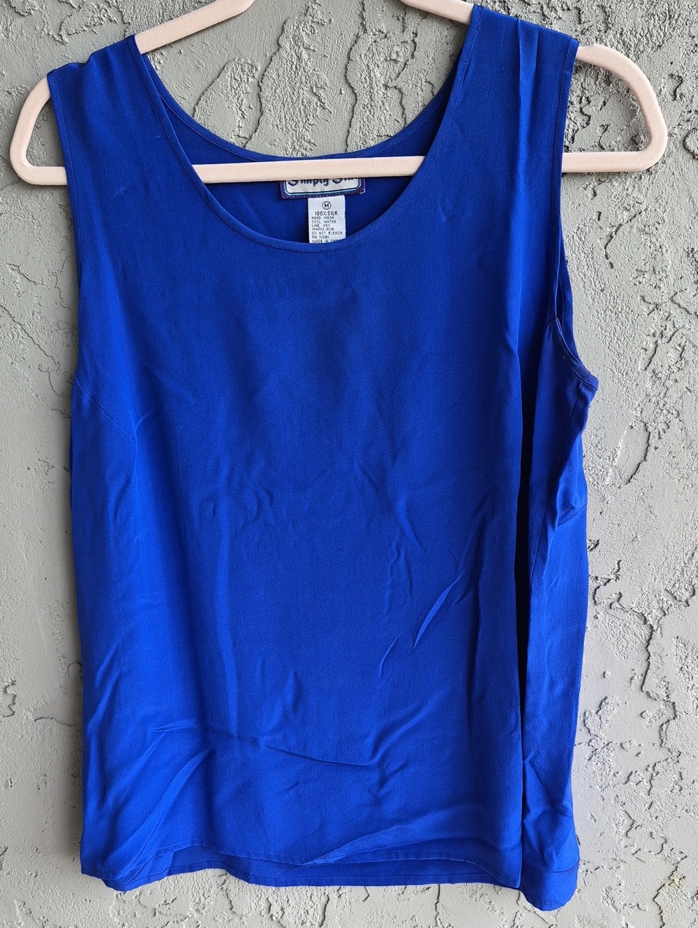 Simply Silk Scoop Neck Tank - Royal Blue